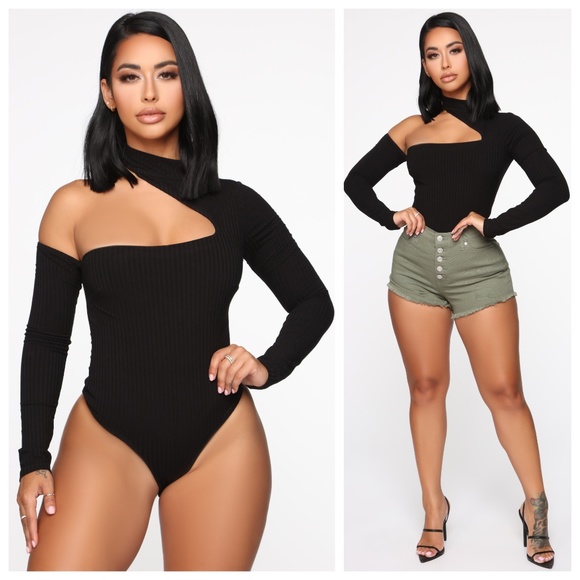 fashion nova black bodysuit